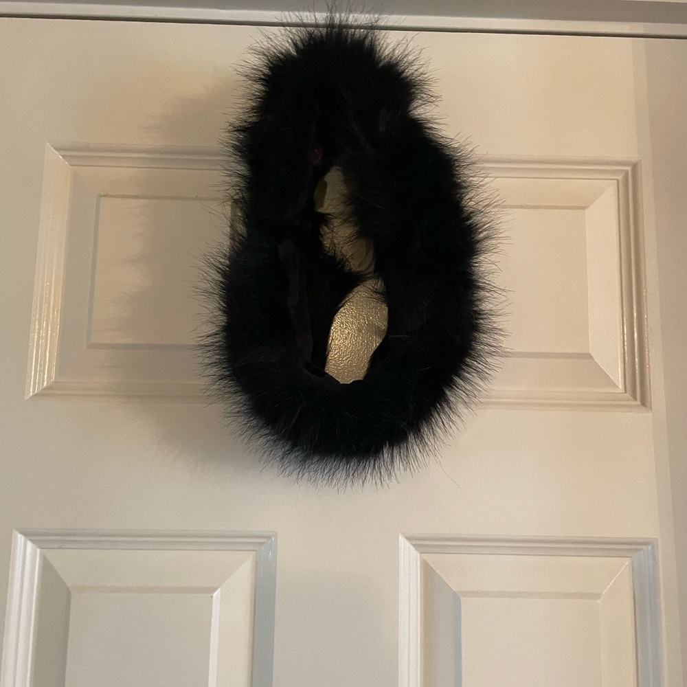 black faux fur headband